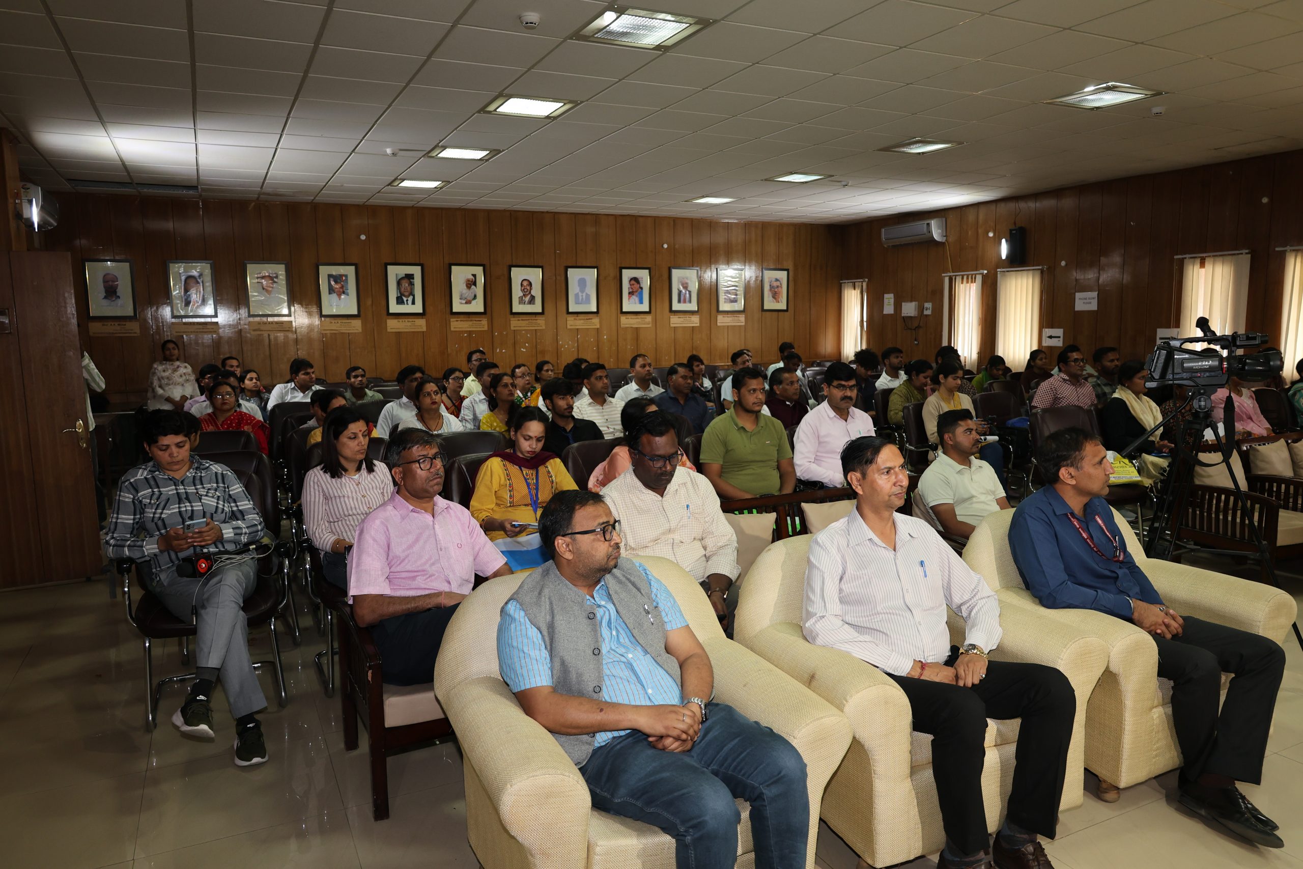 The program was attended by Mr. Amit Sharma (Principal), Dr. Vinod Kain (Assistant Professor), Mr. Sunil Shirpurkar, Dr. Pankaj Kumar, along with other officials, trainees, and participants.